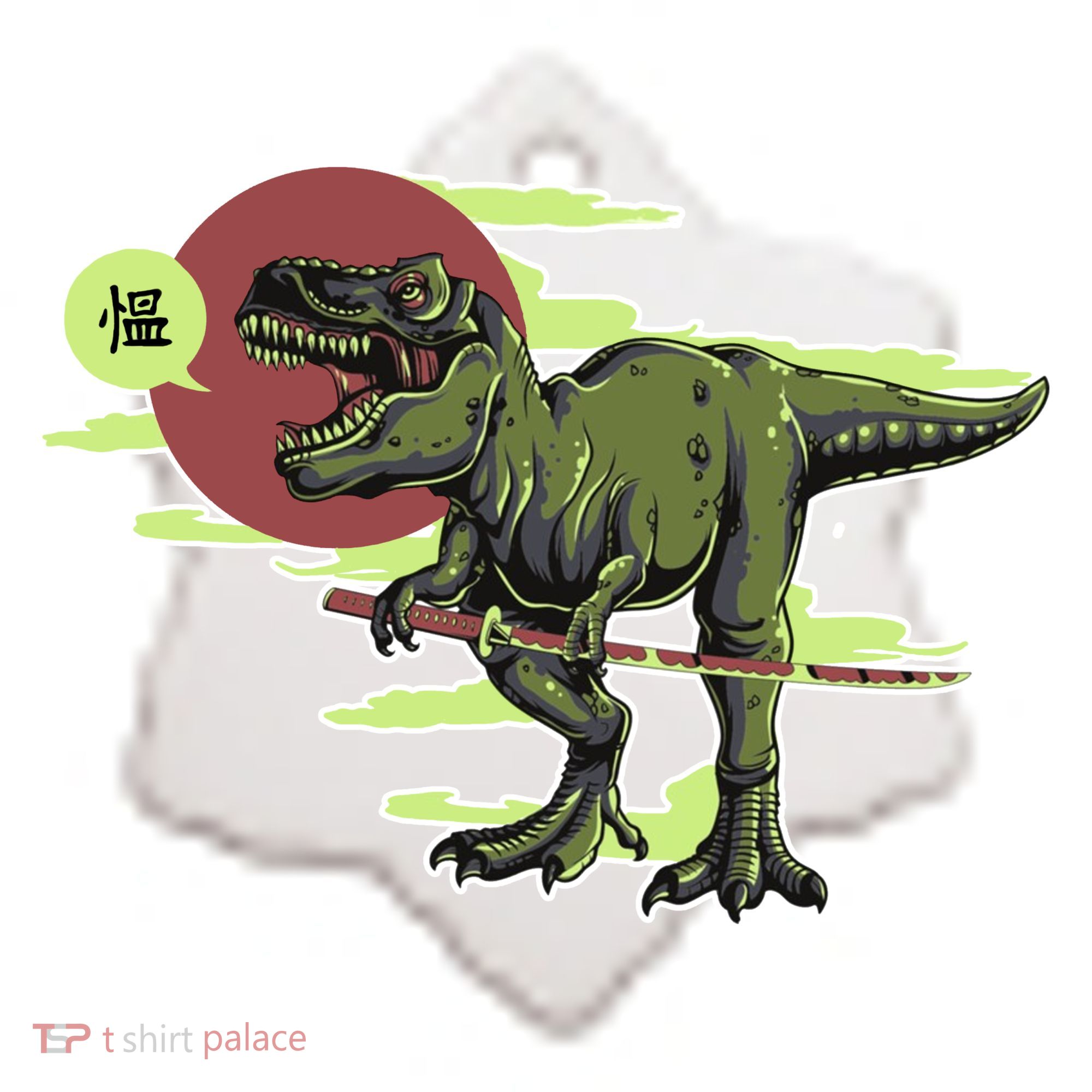 Ninja T-Rex Ceramic Ornament