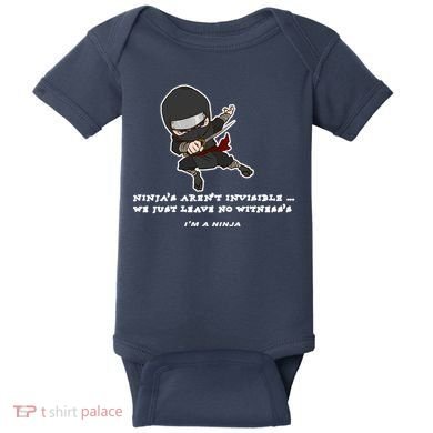 Ninjas Aren't Invisible Leave No Witnesses Baby Bodysuit