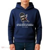 Ninjas Aren't Invisible Leave No Witnesses Kids Hoodie thumb 4