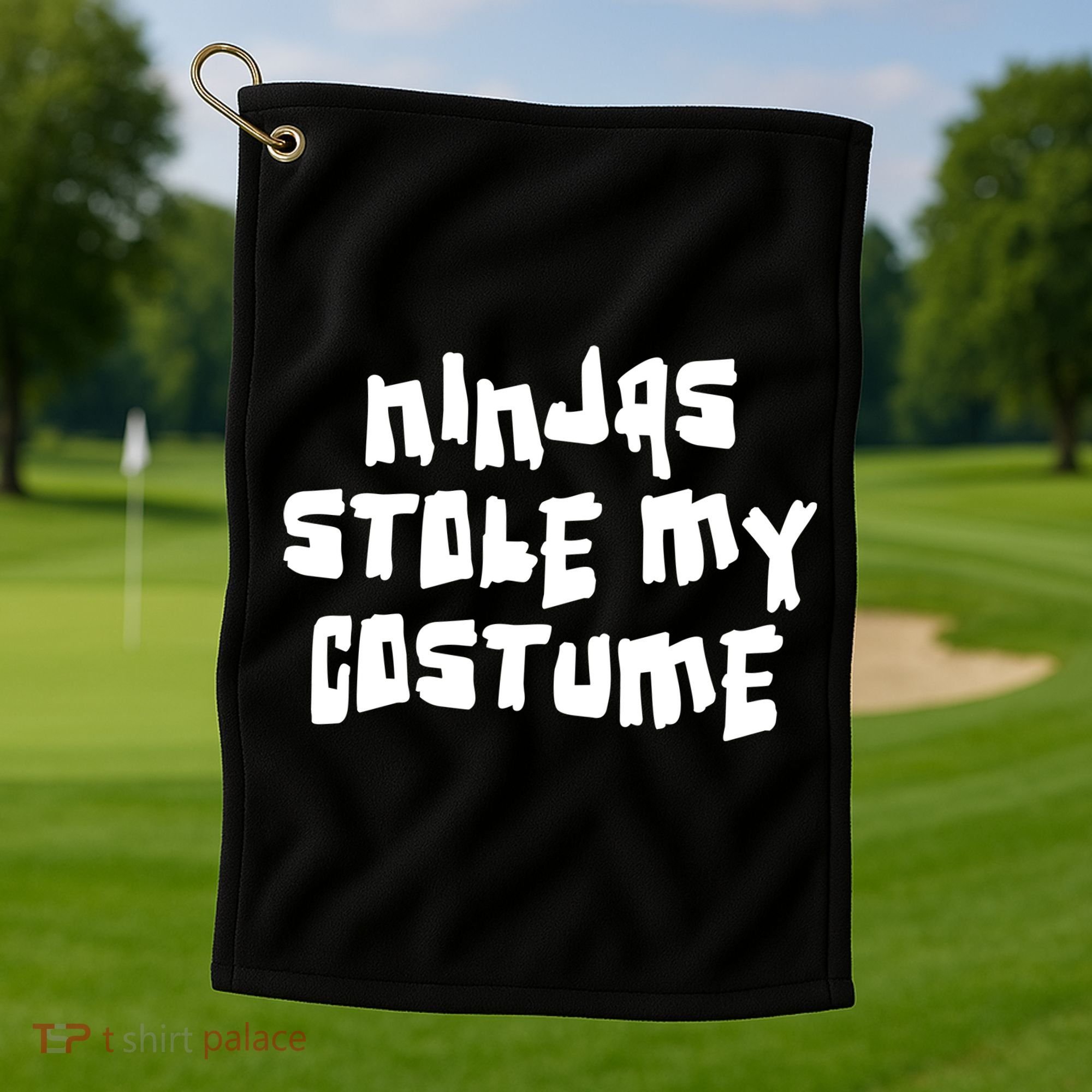 Ninjas Stole My Costume Halloween Golf Towel