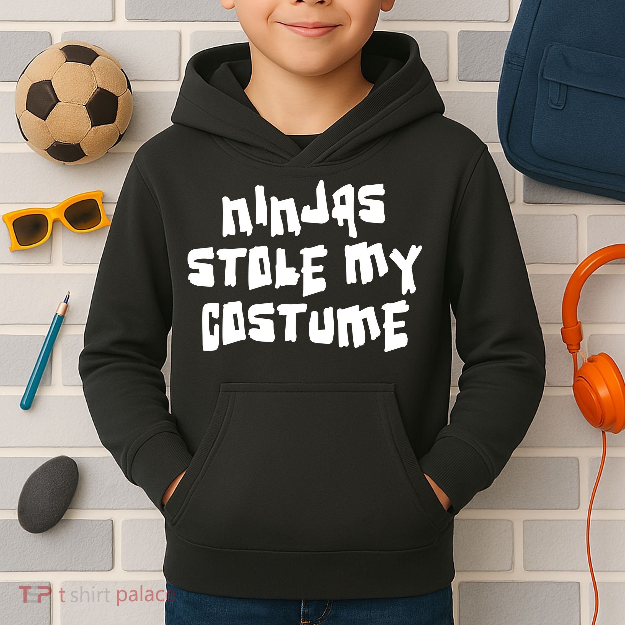 Ninjas Stole My Costume Halloween Kids Hoodie