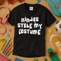 Ninjas Stole My Costume Halloween Kids T-Shirt thumb 3