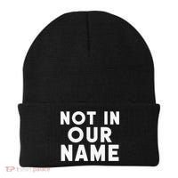 Not In Our Name Free Gaza Stop War In Palestine Beanie thumb 0
