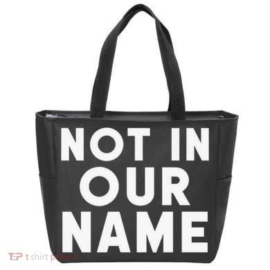 Not In Our Name Free Gaza Stop War In Palestine Tote Bag