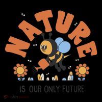 Nature Is Our Only Future Earth Day Bee Toddler Hoodie thumb 2