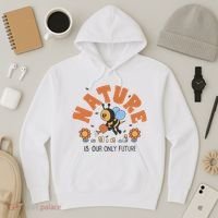 Nature Is Our Only Future Earth Day Bee Hoodie thumb 3