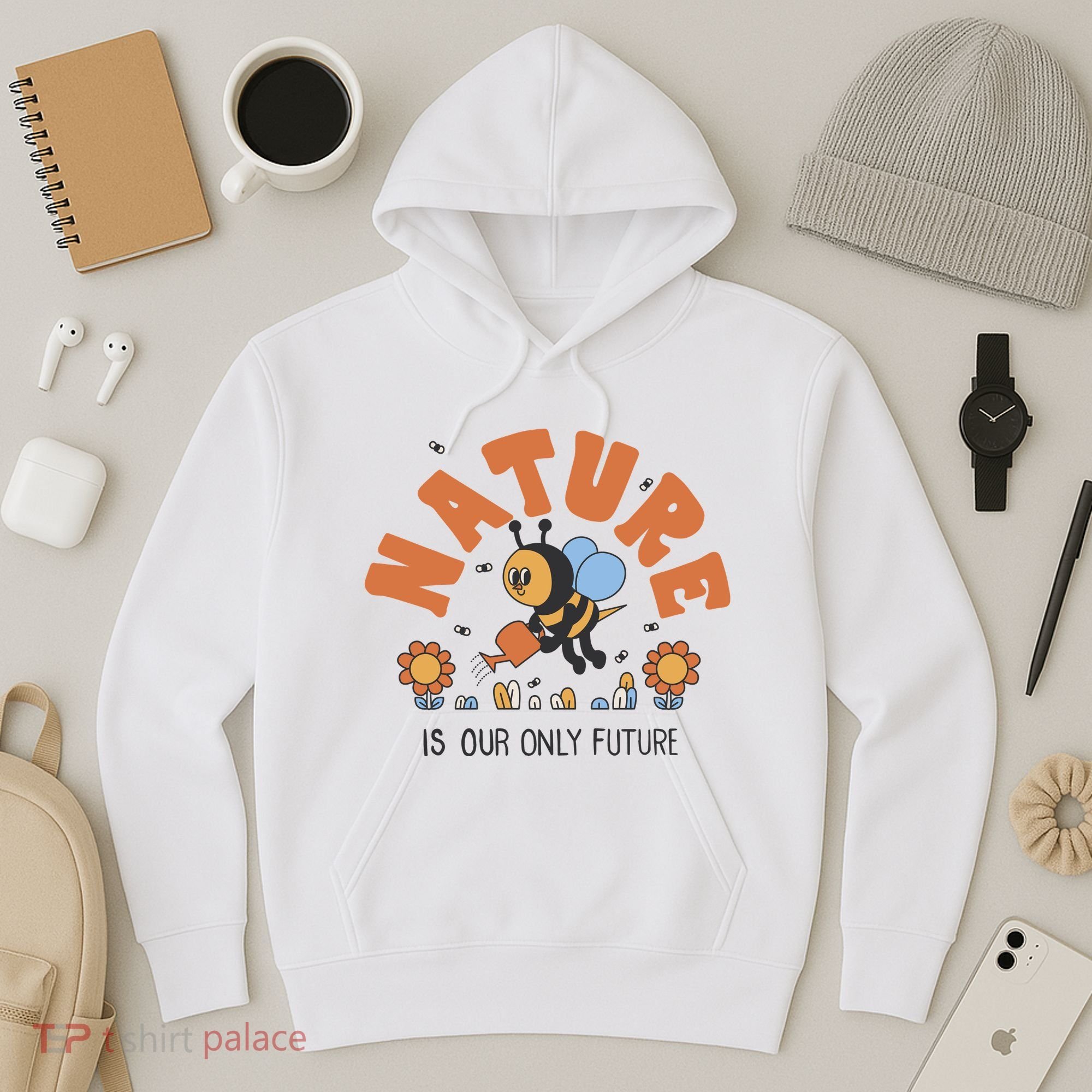 Nature Is Our Only Future Earth Day Bee Hoodie