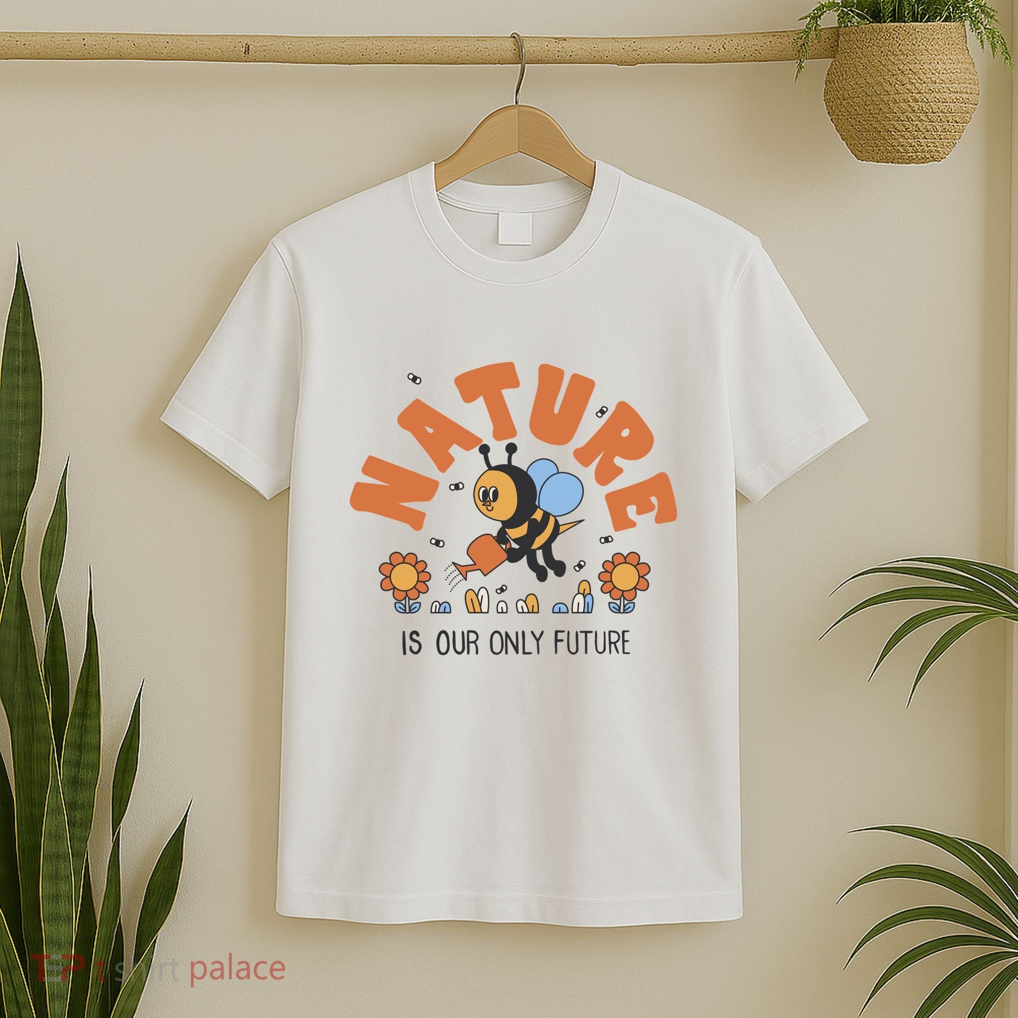 Nature Is Our Only Future Earth Day Bee T-Shirt