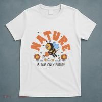 Nature Is Our Only Future Earth Day Bee T-Shirt thumb 5