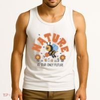 Nature Is Our Only Future Earth Day Bee Tank Top thumb 3