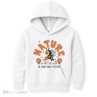 Nature Is Our Only Future Earth Day Bee Kids Hoodie thumb 0