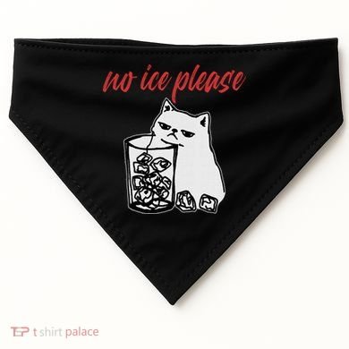 No Ice Please Funny Cat Meme USA-Made Doggie Bandana