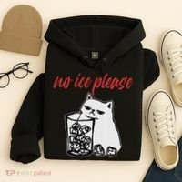 No Ice Please Funny Cat Meme Hoodie thumb 4