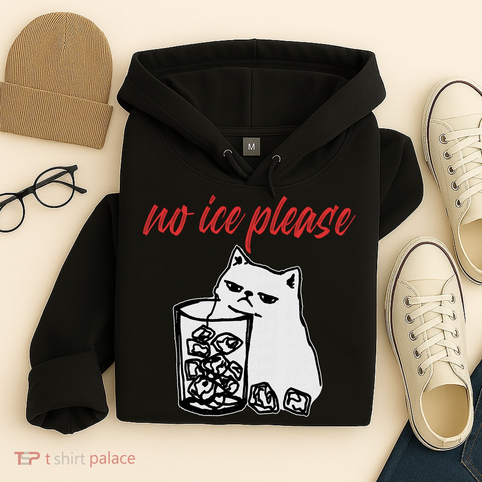 No Ice Please Funny Cat Meme Hoodie