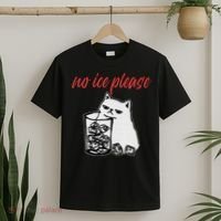 No Ice Please Funny Cat Meme T-Shirt thumb 2