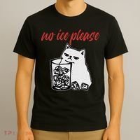 No Ice Please Funny Cat Meme T-Shirt thumb 3