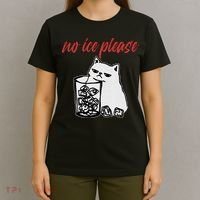No Ice Please Funny Cat Meme T-Shirt thumb 4