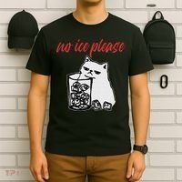 No Ice Please Funny Cat Meme T-Shirt thumb 6