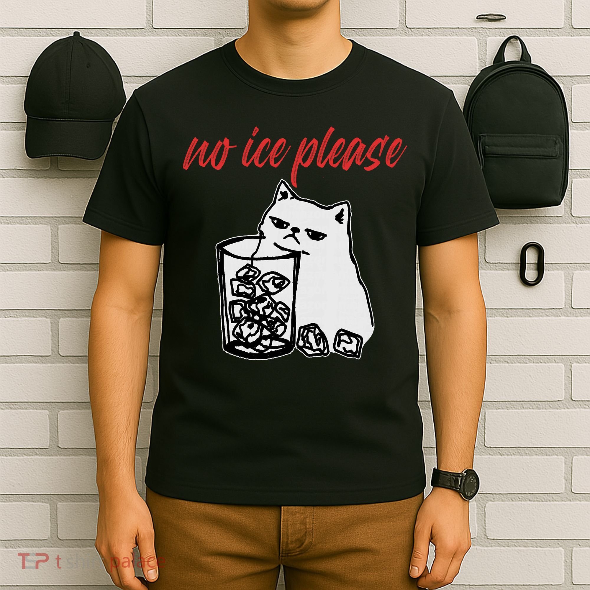 No Ice Please Funny Cat Meme T-Shirt