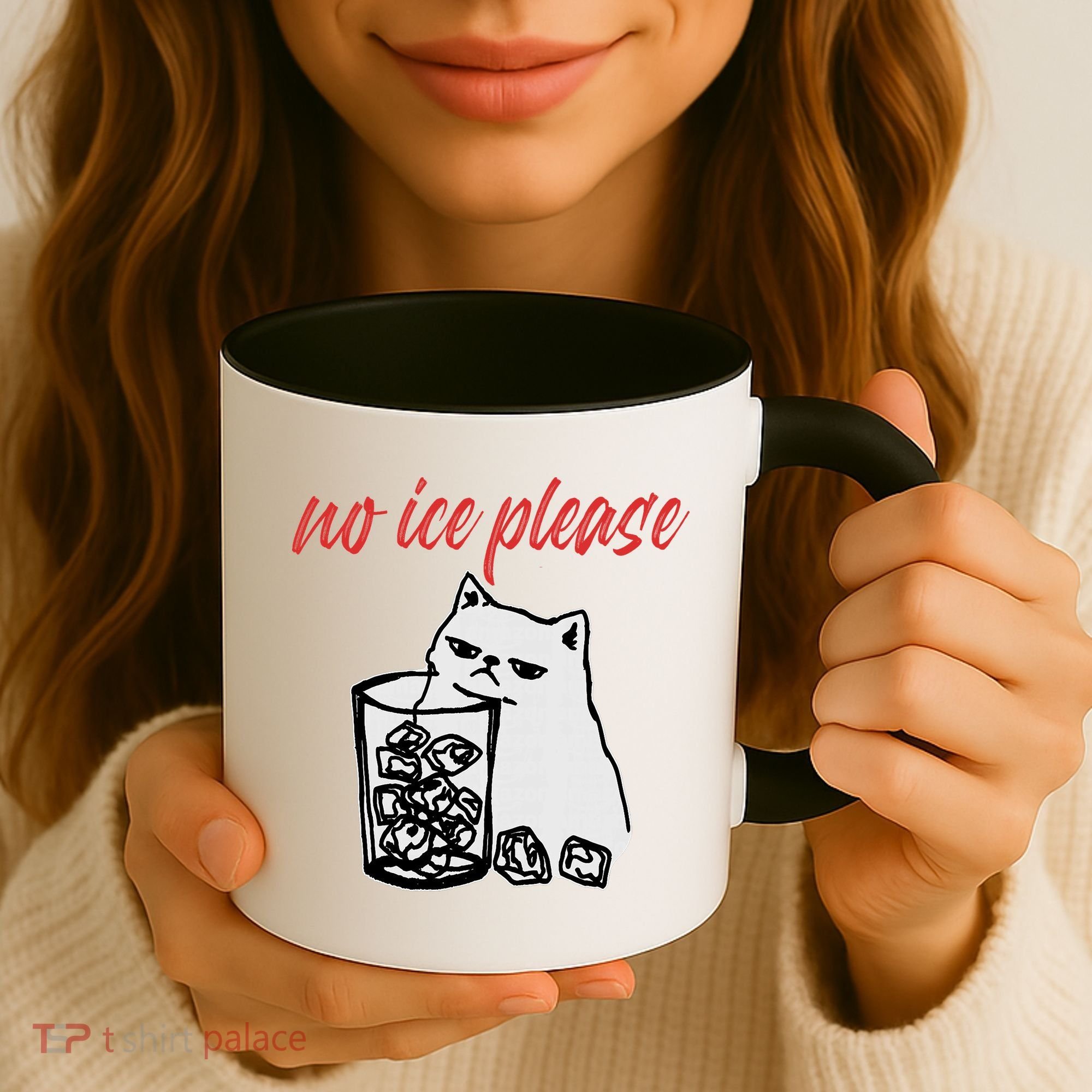No Ice Please Funny Cat Meme Coffee Mug