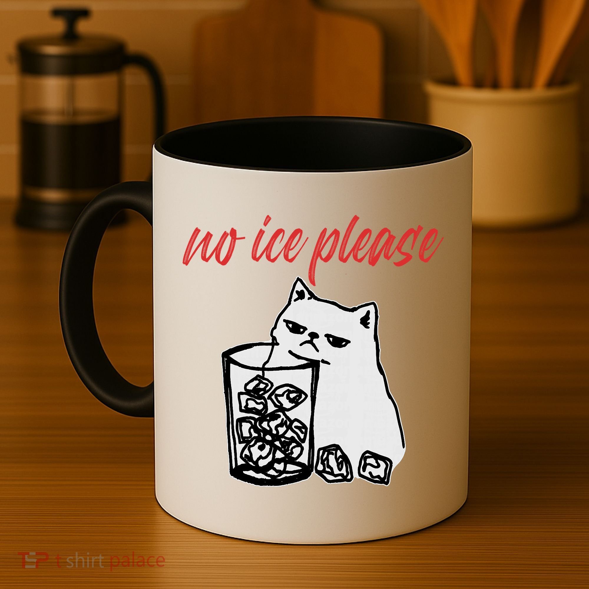 No Ice Please Funny Cat Meme Coffee Mug