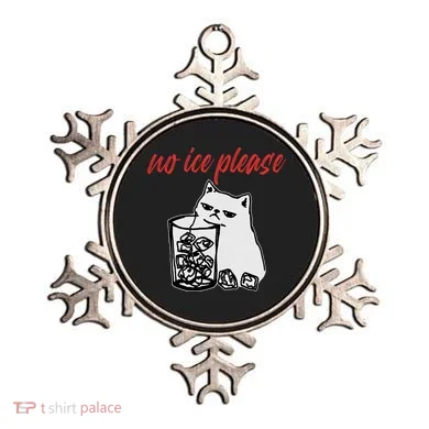 No Ice Please Funny Cat Meme Ornament