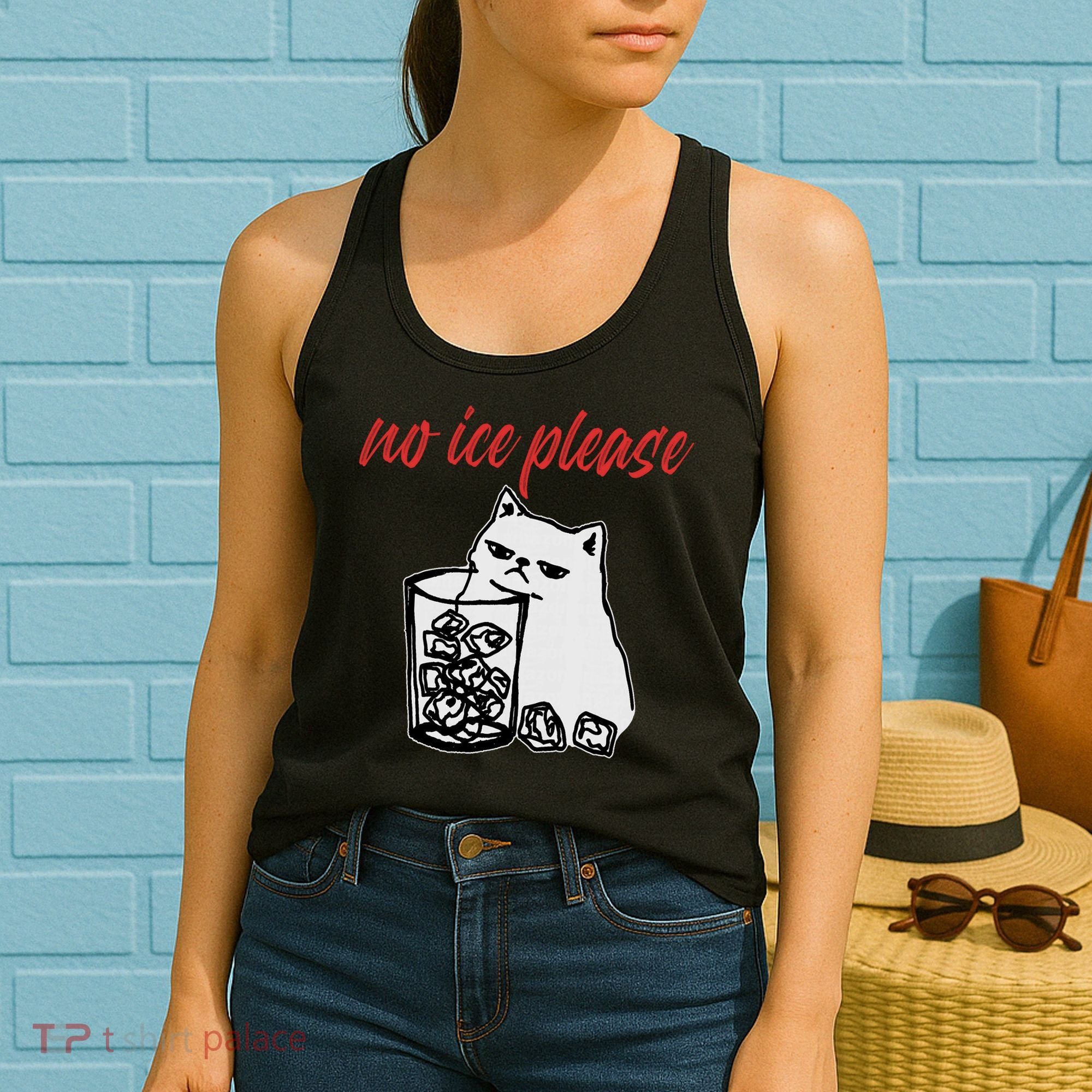 No Ice Please Funny Cat Meme Women's Tank Top
