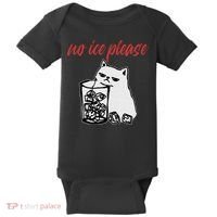No Ice Please Funny Cat Meme Baby Bodysuit thumb 0