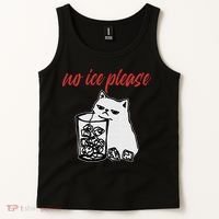 No Ice Please Funny Cat Meme Tank Top thumb 2