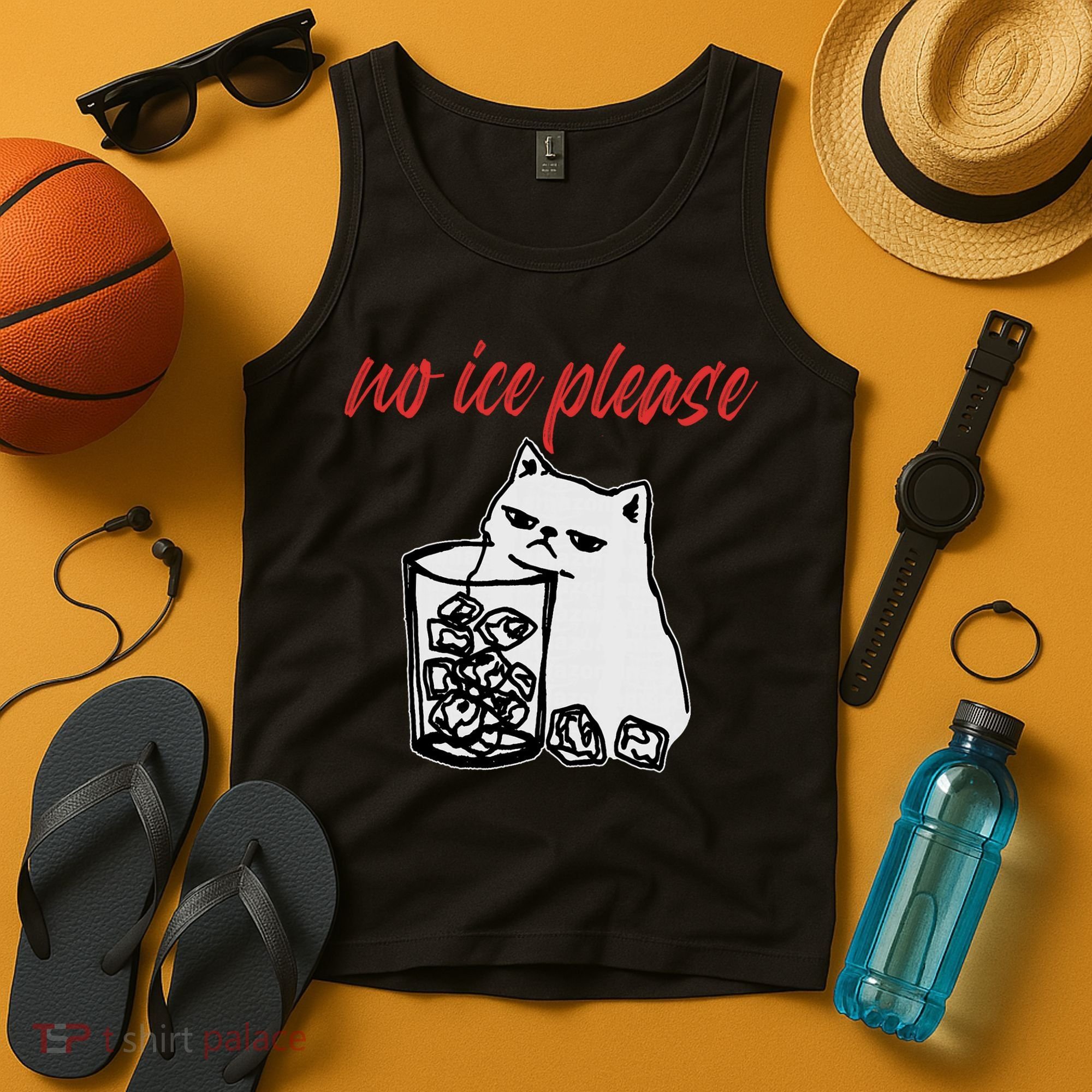 No Ice Please Funny Cat Meme Tank Top