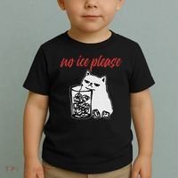 No Ice Please Funny Cat Meme Toddler T-Shirt thumb 2