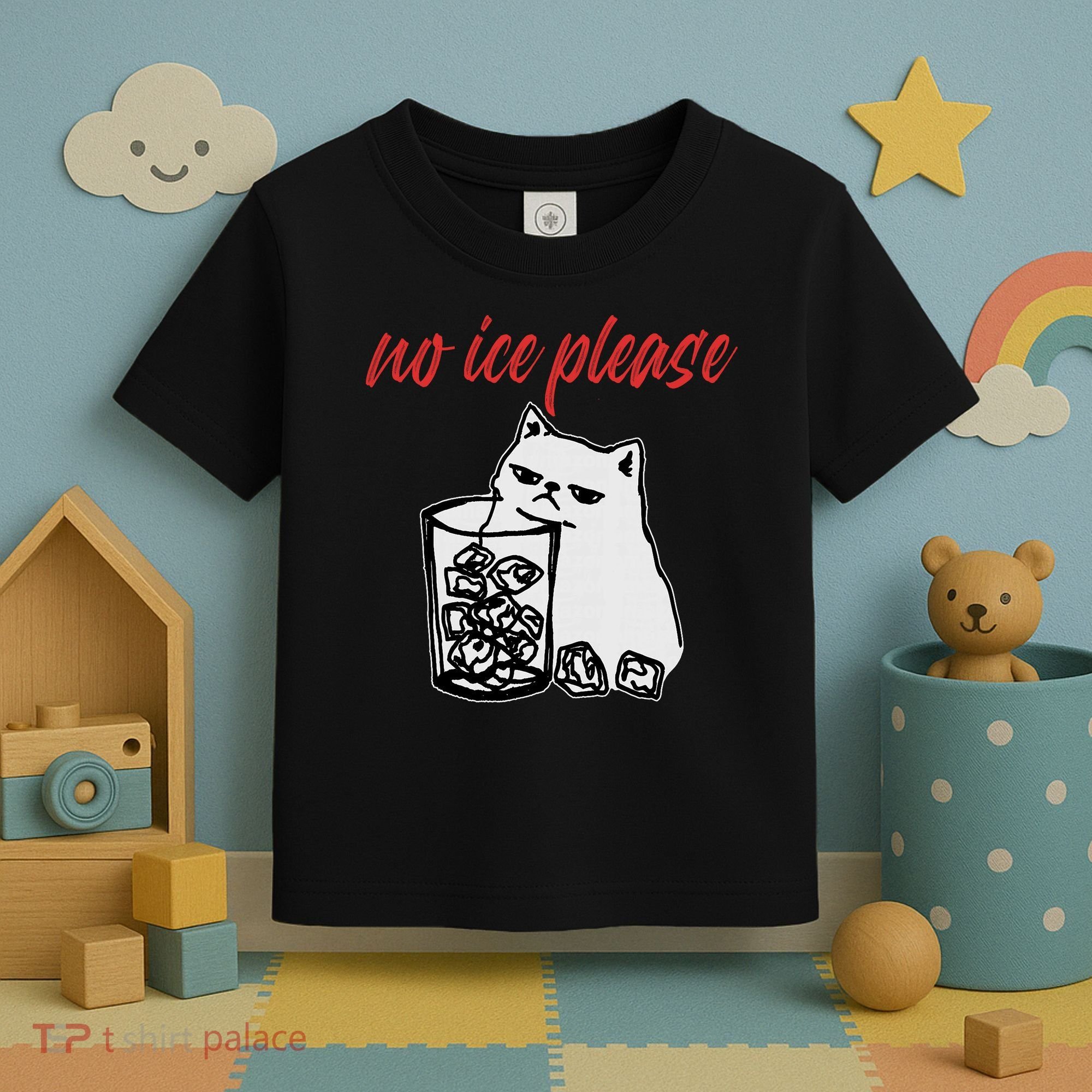 No Ice Please Funny Cat Meme Toddler T-Shirt