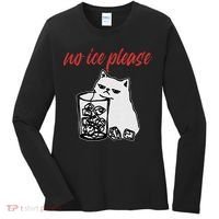 No Ice Please Funny Cat Meme Women's Long Sleeve Shirt thumb 0