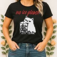 No Ice Please Funny Cat Meme Women's T-Shirt thumb 2