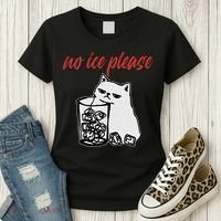 No Ice Please Funny Cat Meme Women's T-Shirt thumb 3