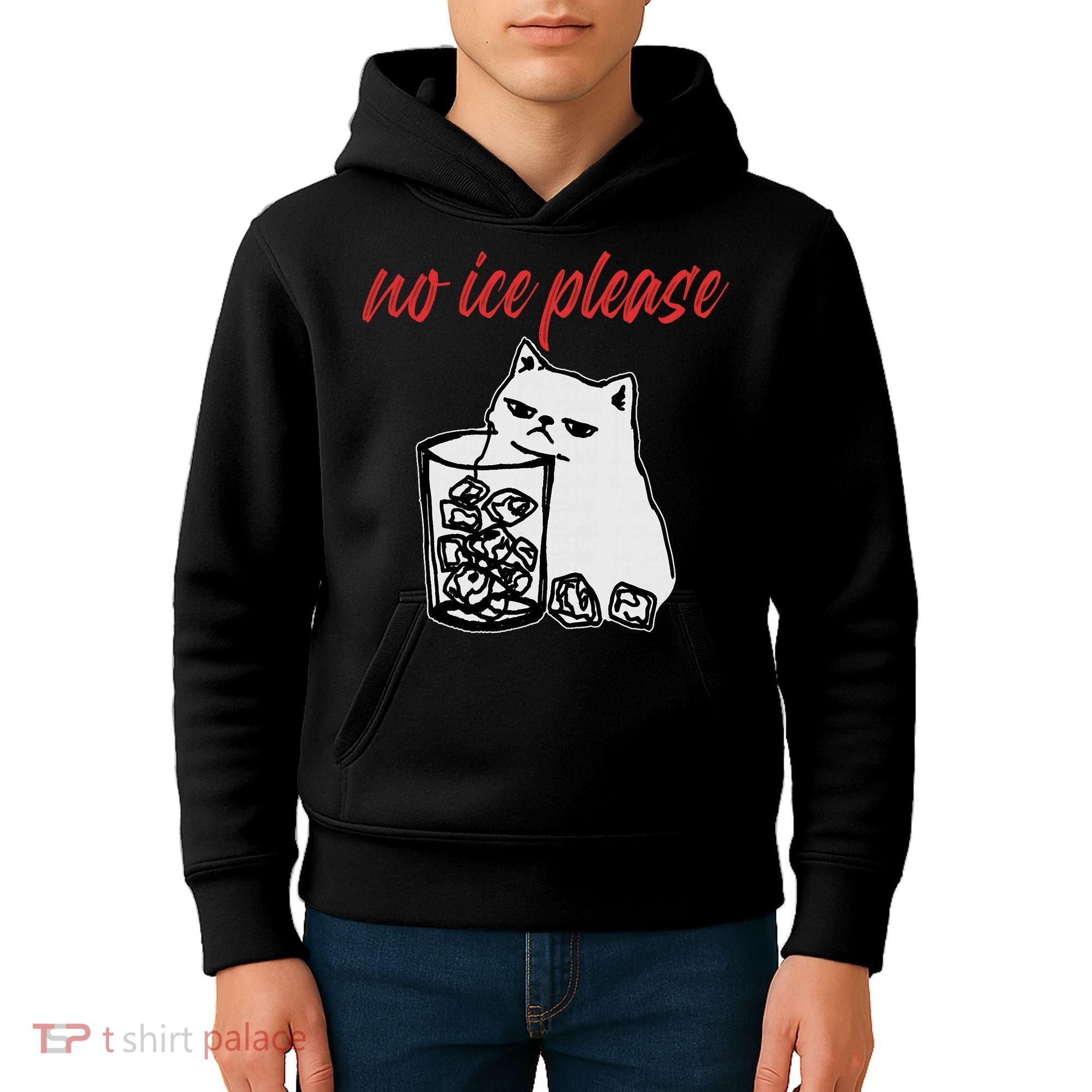 No Ice Please Funny Cat Meme Kids Hoodie