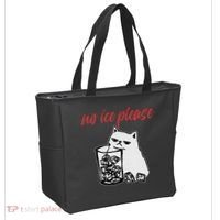 No Ice Please Funny Cat Meme Tote Bag thumb 2