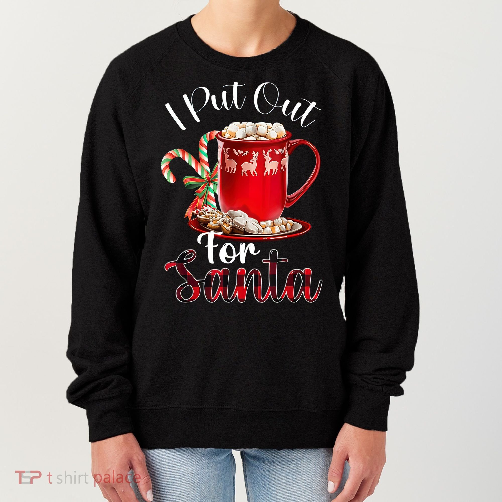 Naughty I Put Out For Santa Christmas Xmas Women's Sweatshirt