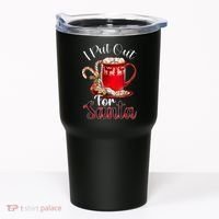 Naughty I Put Out For Santa Christmas Xmas Tumbler thumb 0