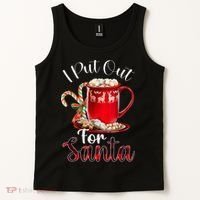 Naughty I Put Out For Santa Christmas Xmas Tank Top thumb 2