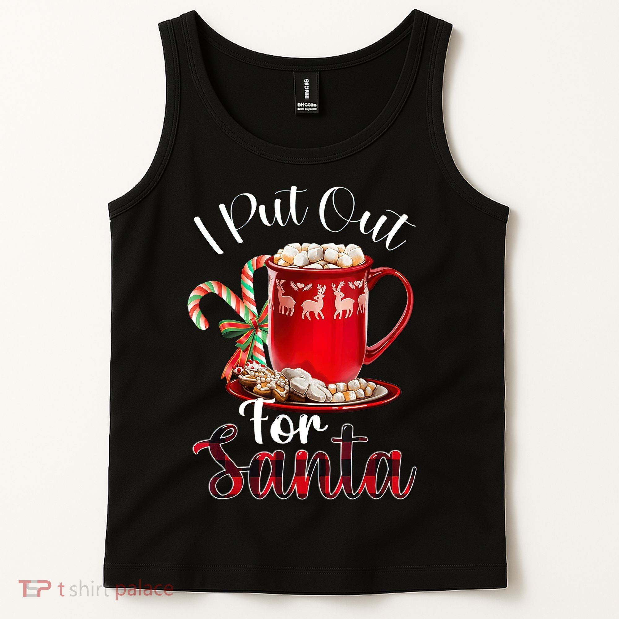 Naughty I Put Out For Santa Christmas Xmas Tank Top