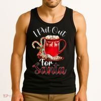 Naughty I Put Out For Santa Christmas Xmas Tank Top thumb 3