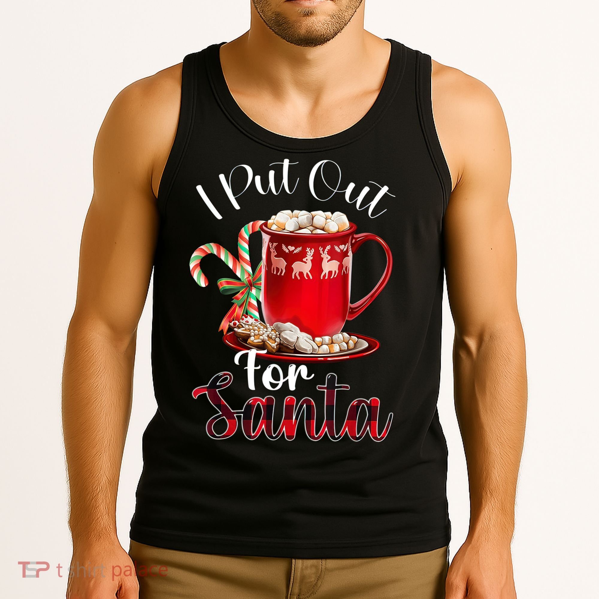 Naughty I Put Out For Santa Christmas Xmas Tank Top