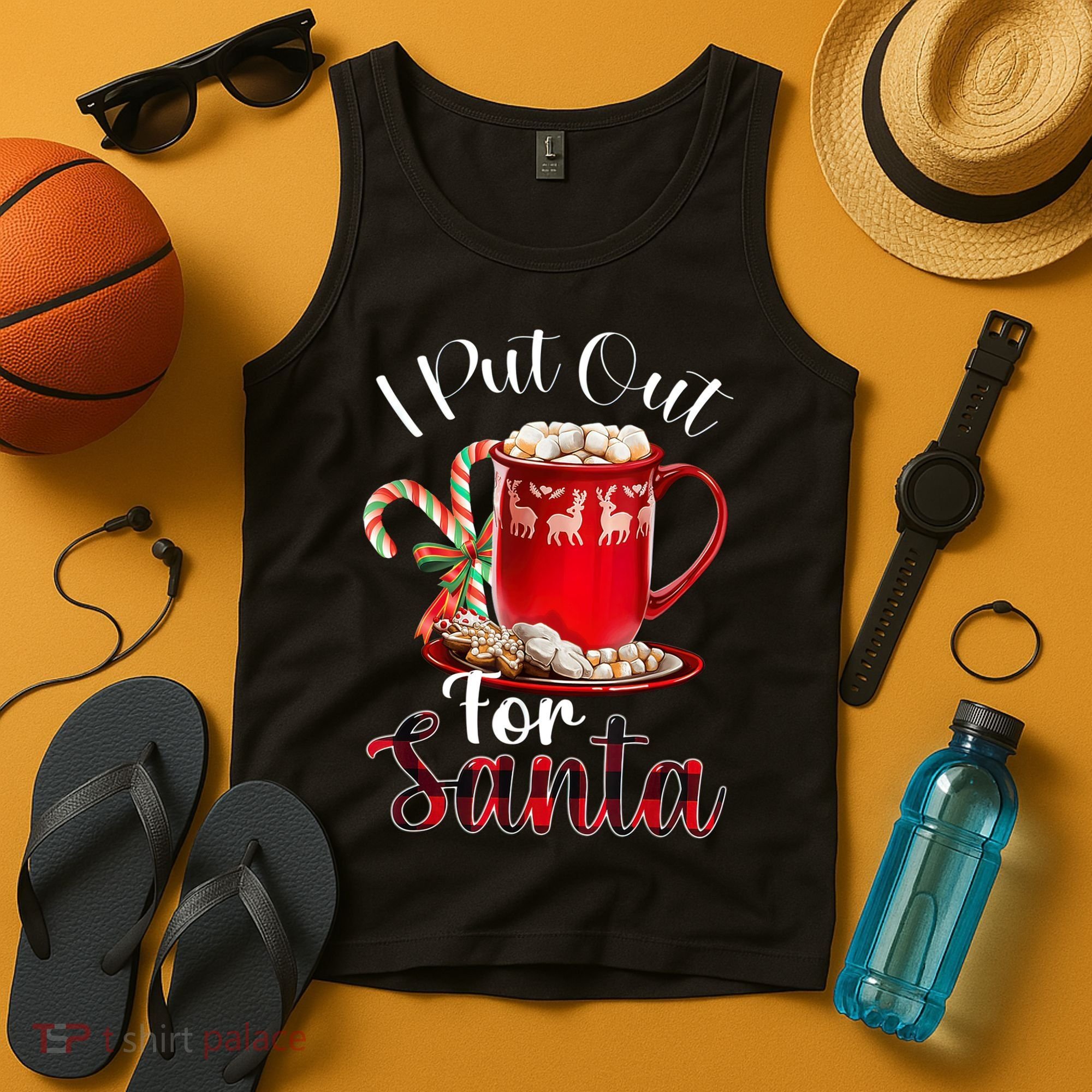 Naughty I Put Out For Santa Christmas Xmas Tank Top