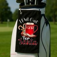 Naughty I Put Out For Santa Christmas Xmas Golf Towel thumb 2