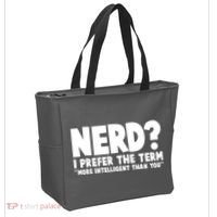 Nerd I Prefer The Term More Intelligent Than You Tote Bag thumb 2