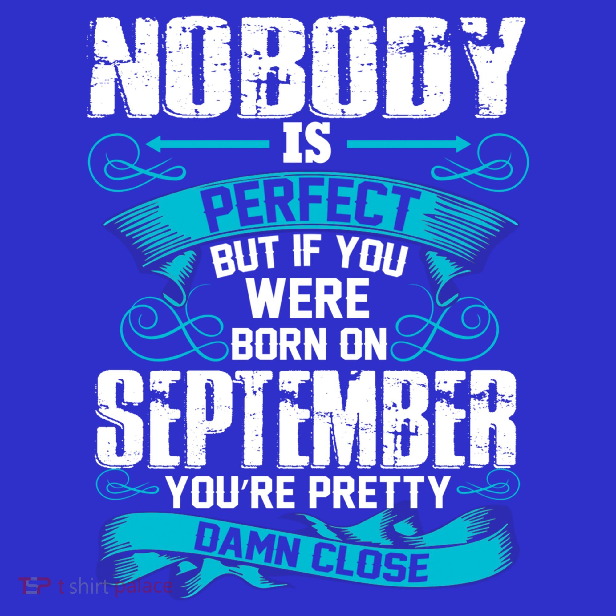 Nobody Is Perfect But If You Born In September Birthday Gift T-Shirt