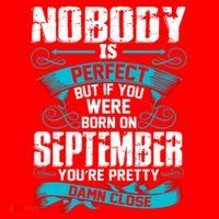 Nobody Is Perfect But If You Born In September Birthday Gift Santa Hat thumb 1
