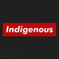 Native Indigenous Red Block Background With White Letters Women's Sweatshirt thumb 2