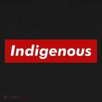 Native Indigenous Red Block Background With White Letters Sweatshirt thumb 3